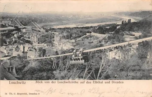 Dresden-Loschwitz Blick von der Loschwitzhöhe gl1909 189.171