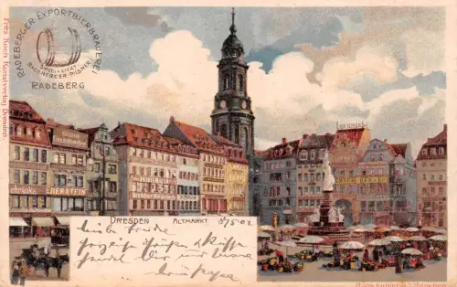 Dresden Altmarkt mit Werbezudruck gl1902 189.239