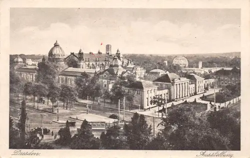 Dresden Ausstellung Rückseitig mit Zudruck gl1937 189.246