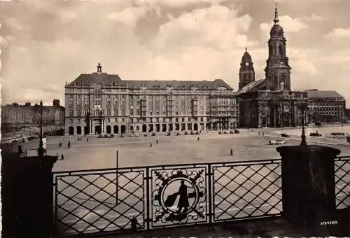 Dresden Altmarkt Ostseite mit Kreuzkirche und Rathaus ngl 189.241