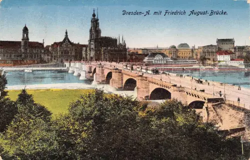 Dresden mit Friedrich August Brücke gl1931 189.277