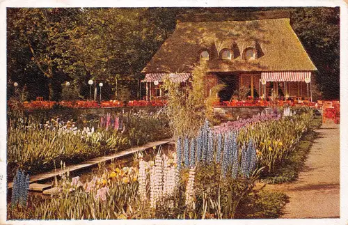 Dresden Reichsgartenschau Irisgarten mit Cafe Eden gl1936 189.263