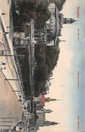 Dresden Belvedere Brühlsche Terrasse Hofkirche gl1916 189.291