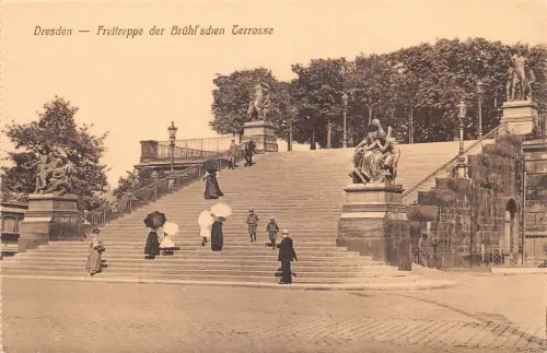 Dresden Freitreppe der Brühl'schen Terrasse ngl 189.292