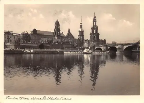 Dresden Elbansicht mit Brühlscher Terrasse gl1938 189.310
