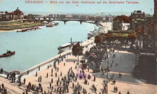 Dresden Blick von der Hofkirche feldpgl1915 189.306