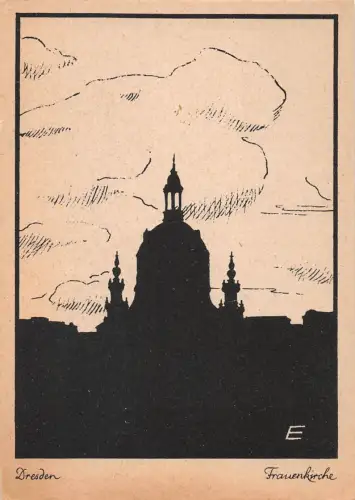 Dresden Frauenkirche Scherenschnitt ngl 189.384