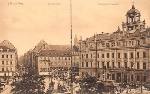 Dresden Postplatz und Telegraphenamt ngl 189.609