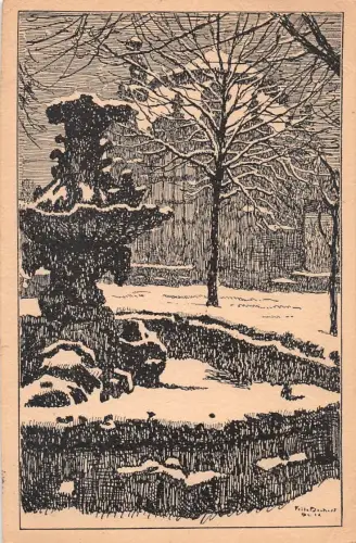 Dresden Auf dem Zwingerwall Künstlerkarte gl1920 189.649