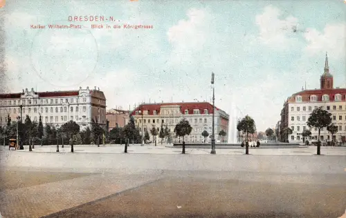 Dresden Kaiser Wilhelm-Platz Königstraße gl1913 189.613