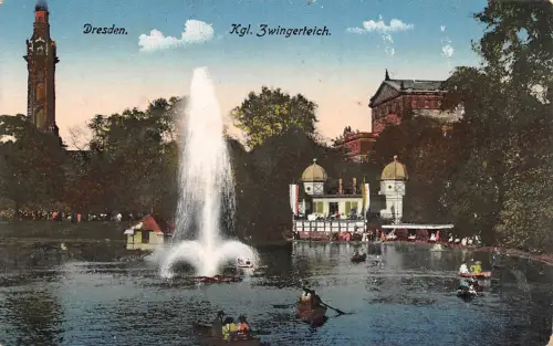 Dresden Königlicher Zwingerteich feldpgl1916 189.654