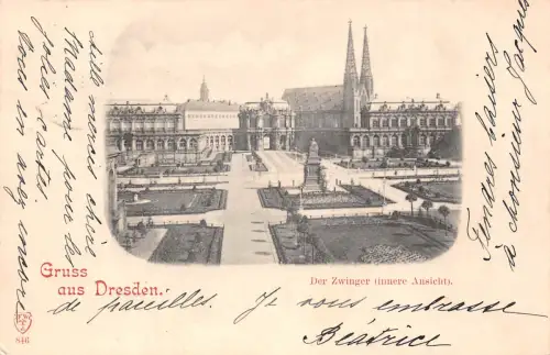 Dresden Der Zwinger innere Ansicht gl 189.669