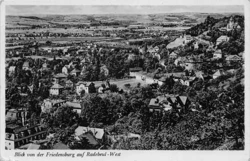 Radebeul-West Blick von der Friedensburg gl1949 189.749