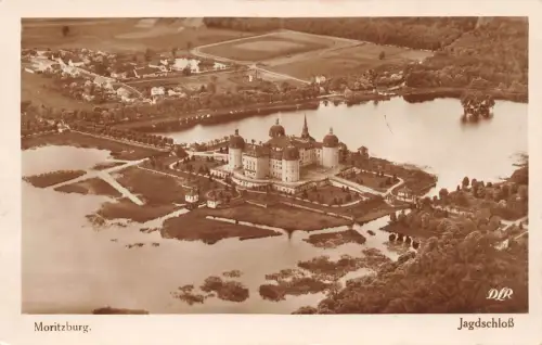 Moritzburg Jagdschloß Luftbild gl1930 189.771
