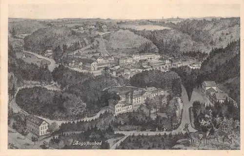 Augustusbad Panorama Künstlerkarte sign. gl1936 189.817