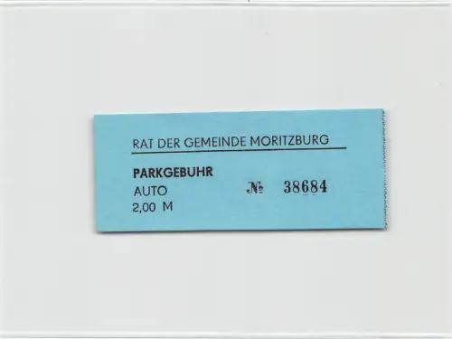 Moritzburg Schloß Parkschein ngl 189.799