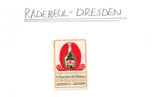 Radebeul Vignette Dr. Webers Alpenkräuter Likör ngl 189.877