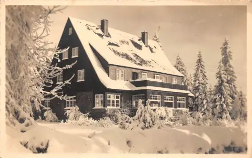 Kipsdorf Gebäude bei Schnee Fotokarte gl1952 189.906