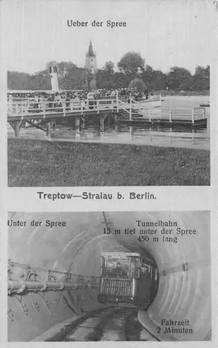 Berlin Treptow-Stralau Über der Spree Unter der Spree gl1910 190.068
