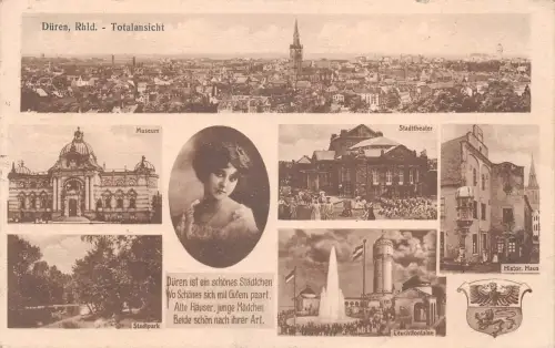 Düren Mehrbildkarte gl1927 190.088