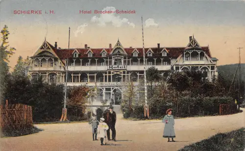 Schierke (Harz) Hotel Brocken-Scheidek feldpgl1916 190.110