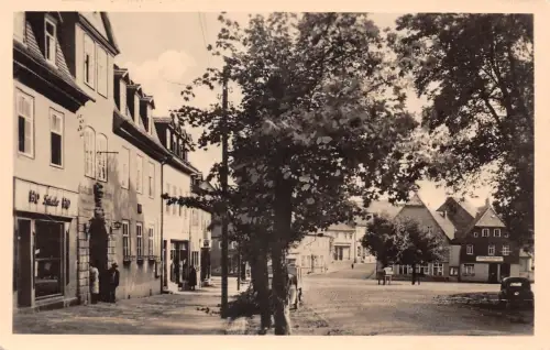 Blankenhain in Thüringen Blick zum Markt gl1956 190.117