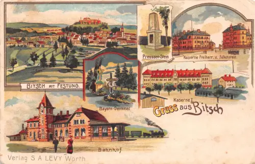 Bitsch Litho Mehrbildkarte gl1909 190.192