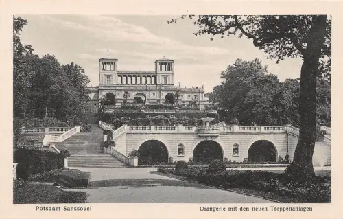 Potsdam - Sanssouci Orangerie mit neuen Treppenanlagen ngl 190.216