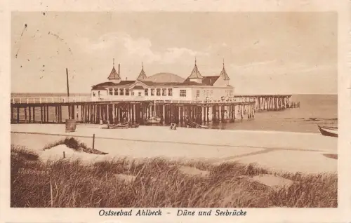 Ahlbeck Düne und Seebrücke gl1928 190.224
