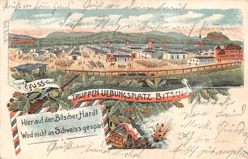 Bitsch Litho Truppen-Übungsplatz gl1906 190.193