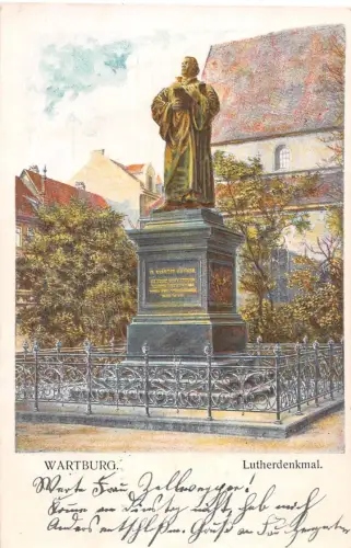 Eisenach - Die Wartburg Lutherdenkmal gl1903 190.257