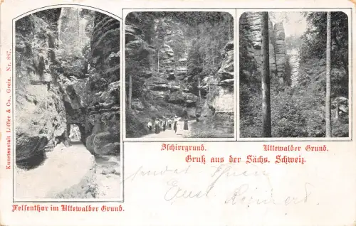 Uttewalder Grund Mehrbildkarte gl1904 190.330