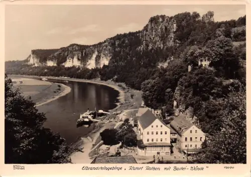 Rathen (Sächsische Schweiz) mit Basteiwänden ngl 190.335