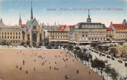 Leipzig Augustusplatz mit Grimmaischer-Straße ngl 190.295