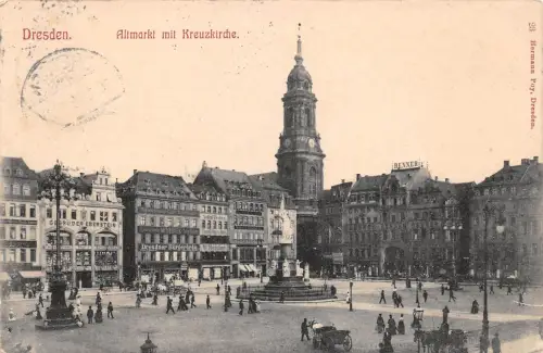 Dresden Altmarkt mit Kreuzkirche gl1906 190.314