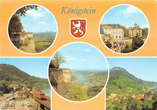 Königstein (Sachsen) Mehrbildkarte gl1988 190.329