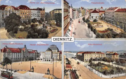 Chemnitz Mehrbildkarte ngl 190.350