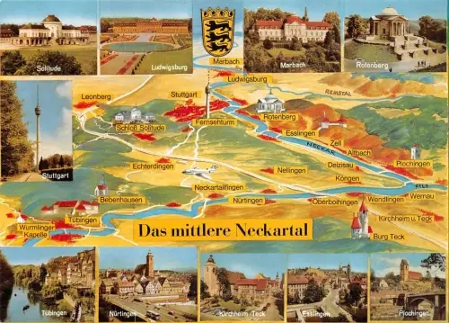 Das mittlere Neckartal Mehrbildkarte ngl 190.491