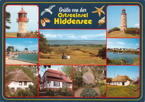 Insel Hiddensee Mehrbildkarte ngl 190.504
