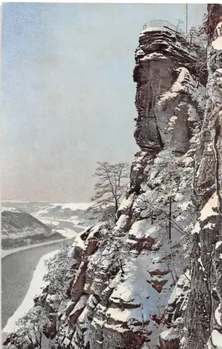 Sächs. Schweiz - Basteifelsen im Winter ngl 190.619