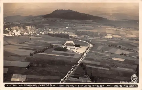 Altenberg (Erzg.) Panorama mit Alpengasthof Raupennest gl1937 190.667