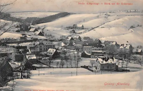 Geising / Erzgebirge Panorama im Winter ngl 190.686