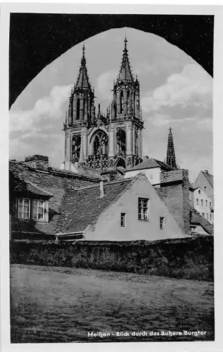 Meissen a. Elbe Blick durch das äußere Burgtor ngl 190.729