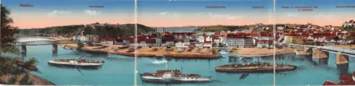 Meissen a. Elbe 3-fach Klappkarte ngl 190.749