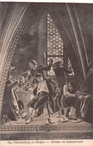 Meissen a. Elbe Königl. Albrechtsburg Böttcher im Labaratorium ngl 190.718