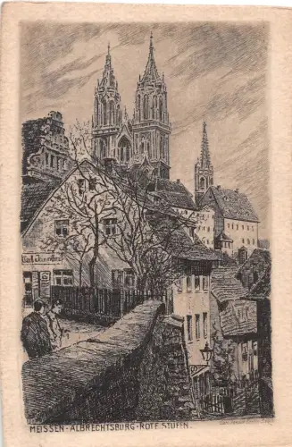 Meissen a. Elbe Albrechtsburg Künstlerkarte sign. gl1921 190.741