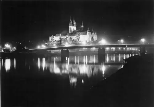 Meissen a. Elbe Albrechtsburg Dom bei Nacht ngl 190.803
