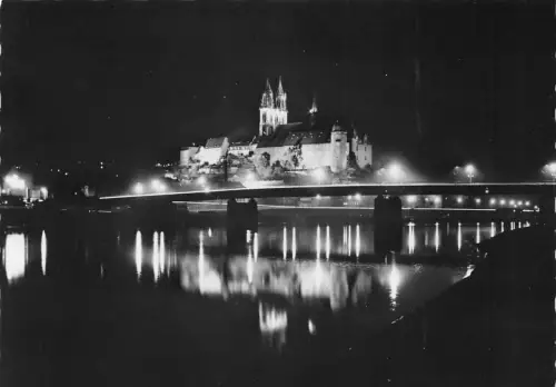 Meissen a. Elbe Albrechtsburg Dom bei Nacht ngl 190.804