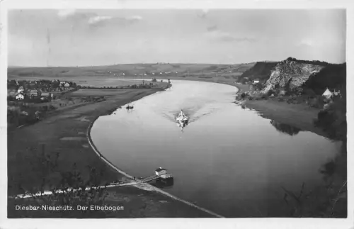 Diebar-Nieschütz Der Elbebogen mit Posthilfstempel gl1930 190.826