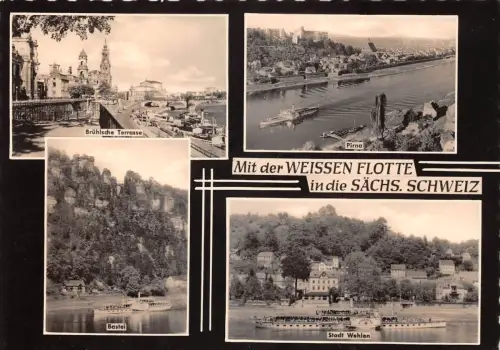 Pirna (Elbe) Weisse Flotte Mehrbildkarte ngl 190.880